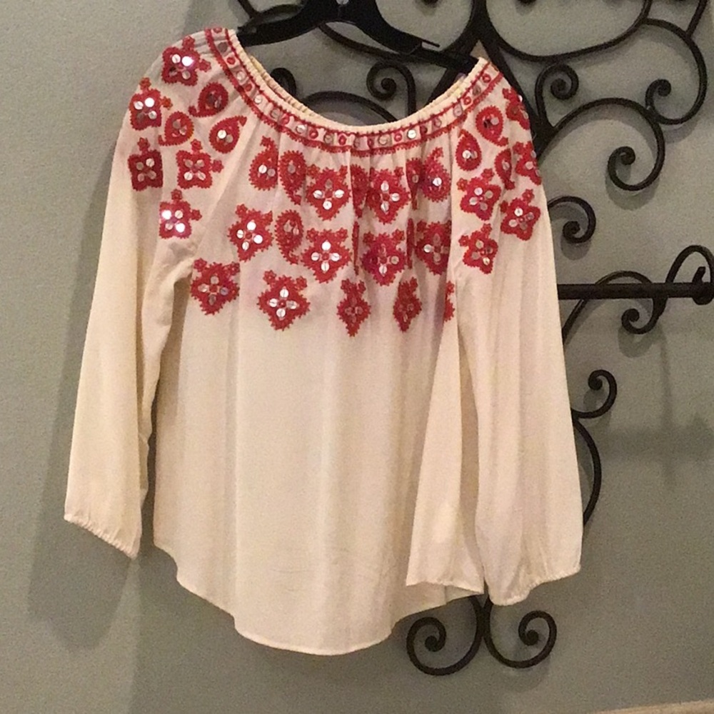 Embroidered silk Blouse